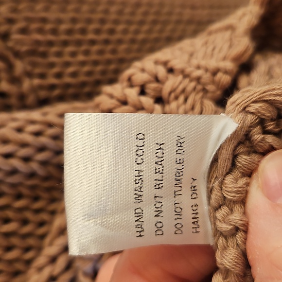 Miou Muse| Chunky Cocoa Knit Sweater| Sz L| Lagenlook, Resort, Festival, Beach - Picture 6 of 10